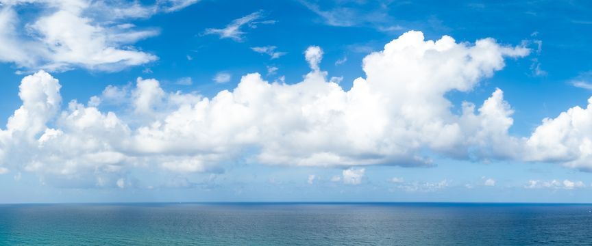 Blue Sky With Ocean sky #9 — real panoramic sky for replacement