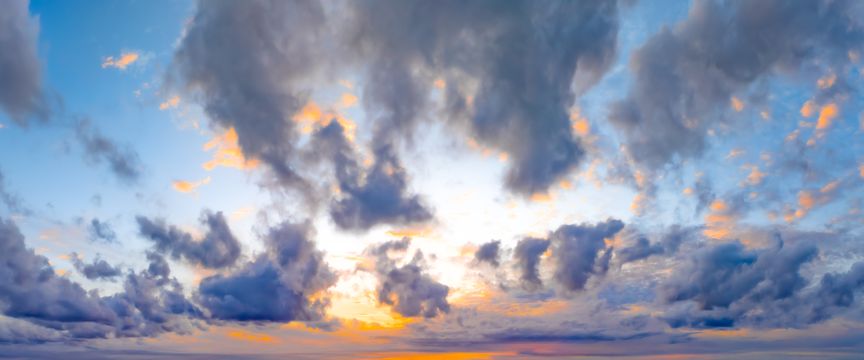 Cloudy And Overcast sky #1 — real panoramic sky for replacement