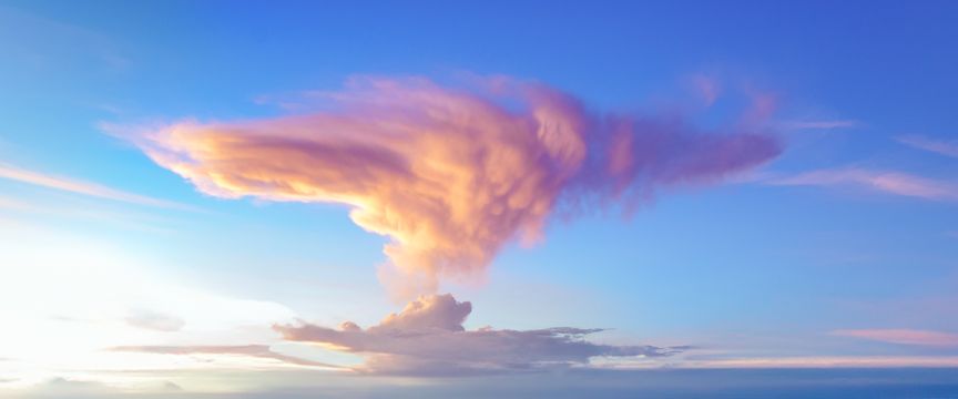 Colorful Cotton Candy sky #1 — real panoramic sky for replacement