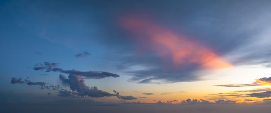 Colorful Sunrise sky #4 — real panoramic sky for replacement