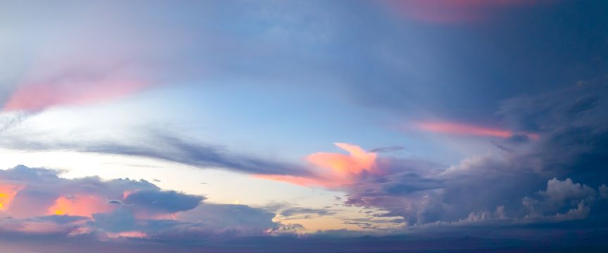 Colorful Sunrise sky #6 — real panoramic sky for replacement