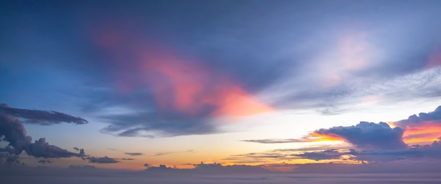 Colorful Sunrise sky #7 — real panoramic sky for replacement