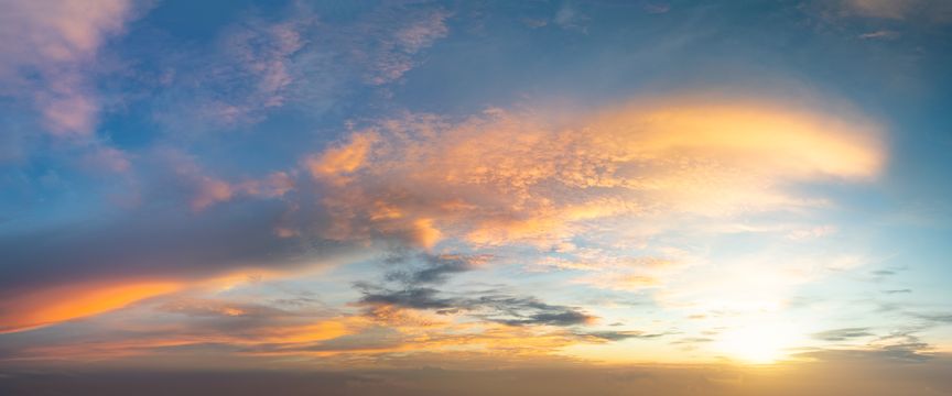 Colorful Sunrise sky #9 — real panoramic sky for replacement