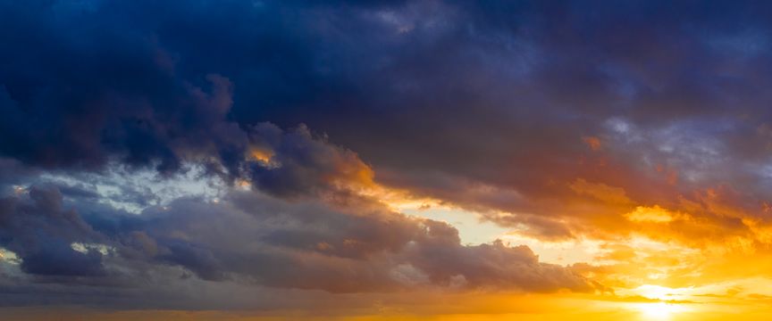 Golden Sun sky #3 — real panoramic sky for replacement