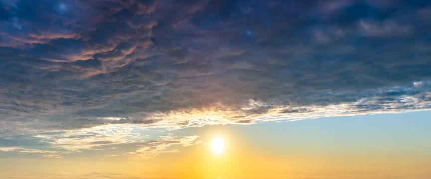 Golden Sun sky #4 — real panoramic sky for replacement