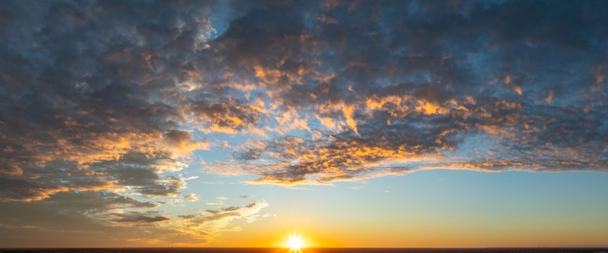 Golden Sun sky #6 — real panoramic sky for replacement