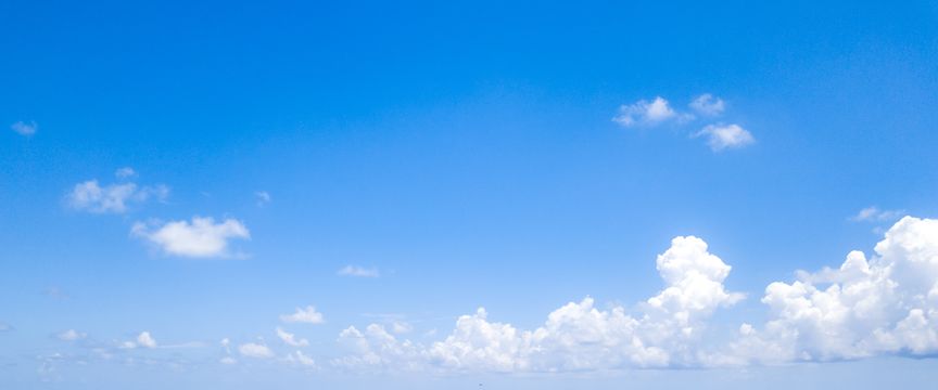 Mostly Clear Blue Skies sky #2 — real panoramic sky for replacement