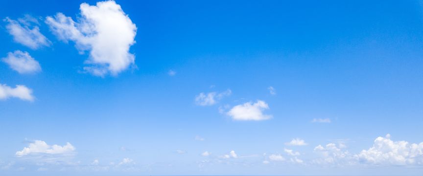 Mostly Clear Blue Skies sky #3 — real panoramic sky for replacement