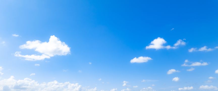 Mostly Clear Blue Skies sky #8 — real panoramic sky for replacement