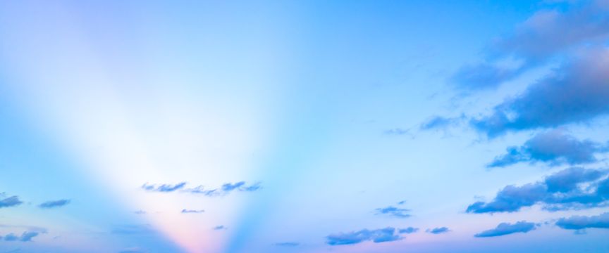 Mostly Clear Sunrise sky #1 — real panoramic sky for replacement