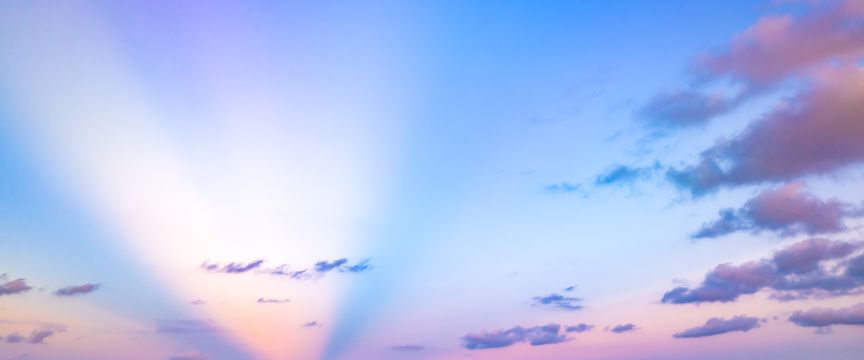 Mostly Clear Sunrise sky #3 — real panoramic sky for replacement