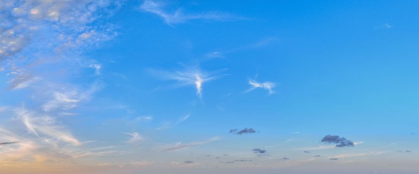 Mostly Clear Sunrise sky #4 — real panoramic sky for replacement
