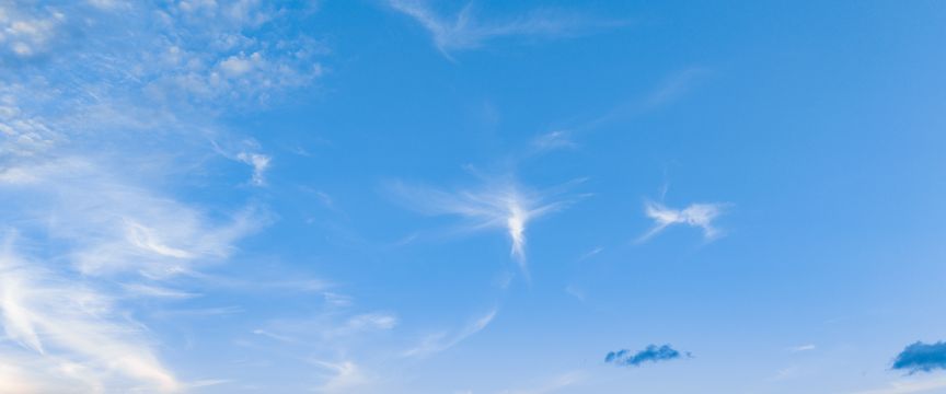 Mostly Clear Sunrise sky #6 — real panoramic sky for replacement