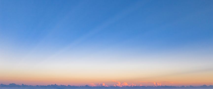 Mostly Clear Sunrise sky #7 — real panoramic sky for replacement