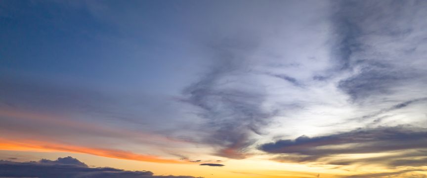 Post Sunset sky #7 — real panoramic sky for replacement