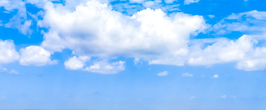 Puffy Cloud Blue Skies sky #2 — real panoramic sky for replacement