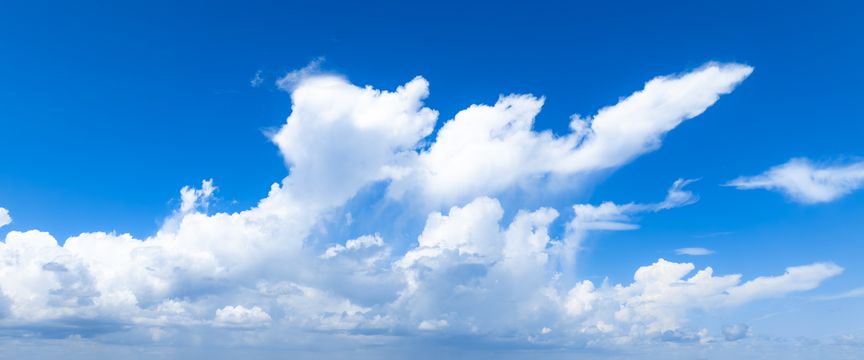 Puffy Cloud Blue Skies sky #5 — real panoramic sky for replacement