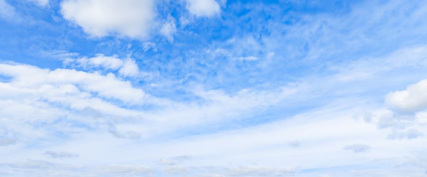 Puffy Cloud Blue Skies sky #8 — real panoramic sky for replacement