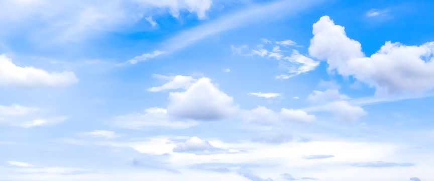Wispy Cloud Blue Skies sky #2 — real panoramic sky for replacement