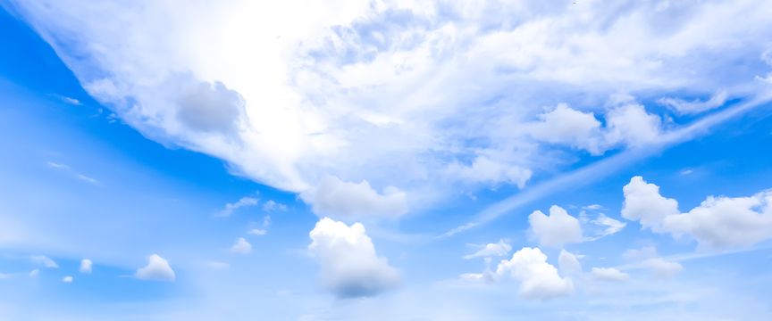 Wispy Cloud Blue Skies sky #3 — real panoramic sky for replacement