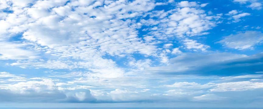 Wispy Cloud Blue Skies sky #5 — real panoramic sky for replacement