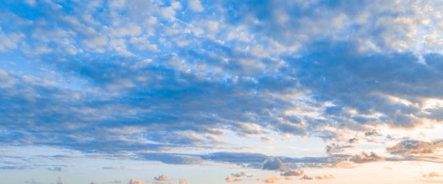 Wispy Cloud Sunrise sky #6 — real panoramic sky for replacement